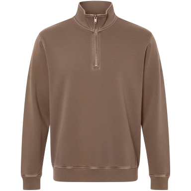 Adult Garment Dye Quarter Zip Espresso (GDQZ-100)